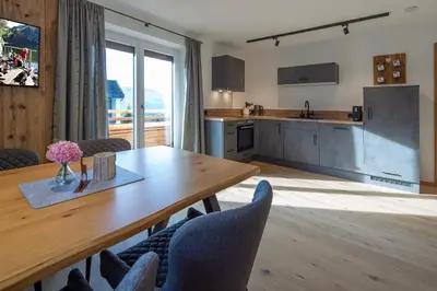 Küche/Küchenzeile in der Unterkunft Buchberg Apartments, Ferienwohnung