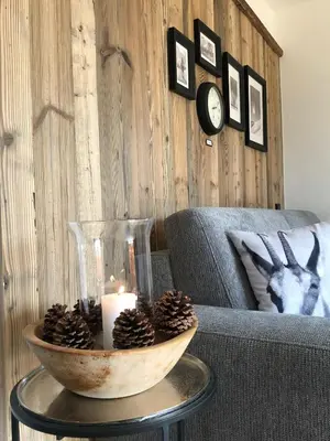 Ein Sitzbereich in der Unterkunft Buchberg Apartments, Ferienwohnung