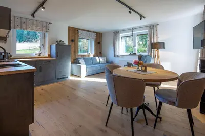 Küche/Küchenzeile in der Unterkunft Buchberg Apartments, Ferienwohnung