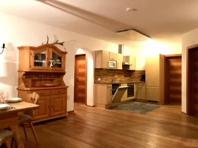 Küche/Küchenzeile in der Unterkunft Apartment Venediger