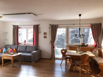 Ein Sitzbereich in der Unterkunft Apartment Venediger