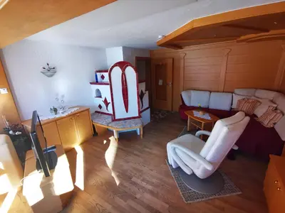 Ein Sitzbereich in der Unterkunft Ferienwohnung Kaiserblick Kössen