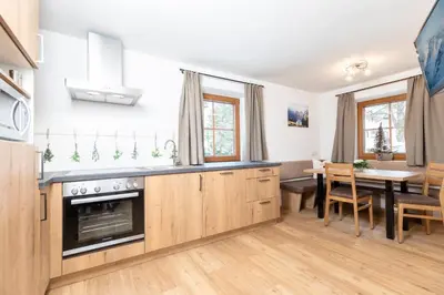 Küche/Küchenzeile in der Unterkunft Herzstück Appartements Zillertal