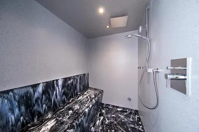 Ein Badezimmer in der Unterkunft Bergblick Apartment