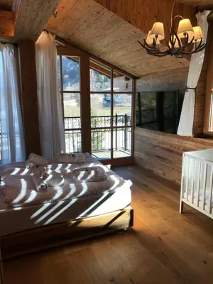 Ein Bett oder Betten in einem Zimmer der Unterkunft Das Kitz - deLuxe ChaletApartments