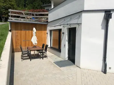 Ein Balkon oder eine Terrasse in der Unterkunft Ferienwohnung Bergliebe