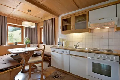 Küche/Küchenzeile in der Unterkunft Kashütte