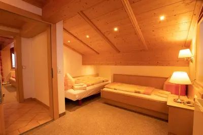 Ein Bett oder Betten in einem Zimmer der Unterkunft Ferienwohnung Schatzberg Panorama WILD445