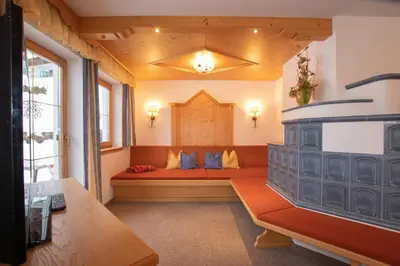 Ein Sitzbereich in der Unterkunft Ferienwohnung Schatzberg Panorama WILD445
