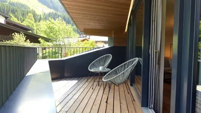Ein Balkon oder eine Terrasse in der Unterkunft BERGZEIT Appartements