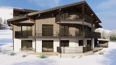 Das Gebäude in dem sich die Ferienwohnung befindet