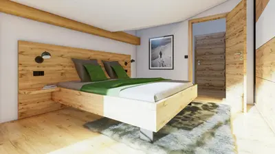 Ein Bett oder Betten in einem Zimmer der Unterkunft BERGZEIT Appartements