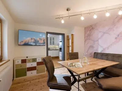 Ein Sitzbereich in der Unterkunft abacus-Ferienwohnung