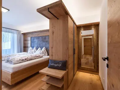 Ein Bett oder Betten in einem Zimmer der Unterkunft Hinterlaiming