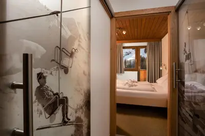 Ein Bett oder Betten in einem Zimmer der Unterkunft Appartementhaus Tannenberg