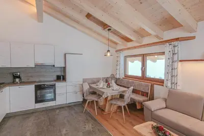 Küche/Küchenzeile in der Unterkunft Bamerhof Haus Steger