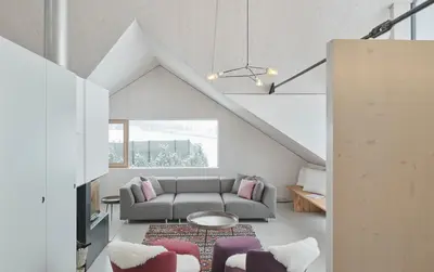 Ein Sitzbereich in der Unterkunft Urban Alpine Penthouse with Lake View