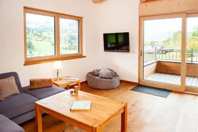 Ein Sitzbereich in der Unterkunft Ferienwohnung Döttlinger