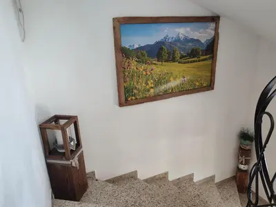 Ein allgemeiner Bergblick oder ein Berglick von der Ferienwohnung aus