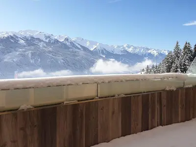 Ein allgemeiner Bergblick oder ein Berglick von der Ferienwohnung aus