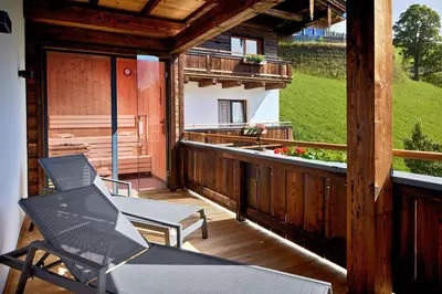 Ein Balkon oder eine Terrasse in der Unterkunft Mei.Berg premium view Appartements