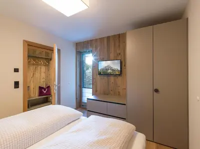 Ein Bett oder Betten in einem Zimmer der Unterkunft Zum Wilden Mats