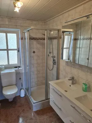 Ein Badezimmer in der Unterkunft Ferienwohnung Zauberwinkelweg mit Traum-Aussicht!