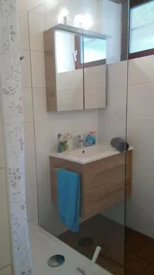 Ein Badezimmer in der Unterkunft Haus Flora am Kaiser