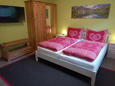 Ein Bett oder Betten in einem Zimmer der Unterkunft Ferienwohnung Bruni Bock
