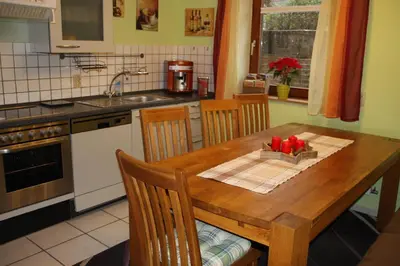 Küche/Küchenzeile in der Unterkunft Ferienwohnung Bruni Bock