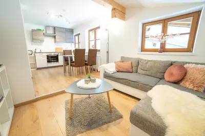 Küche/Küchenzeile in der Unterkunft Ferienwohnung am Wald