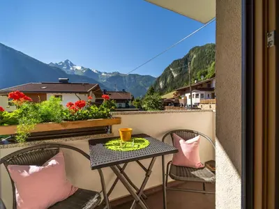 Ein allgemeiner Bergblick oder ein Berglick von der Ferienwohnung aus
