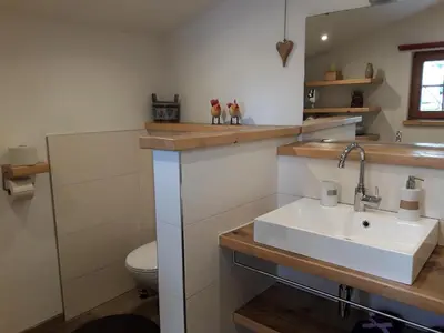 Ein Badezimmer in der Unterkunft Binderhäusl