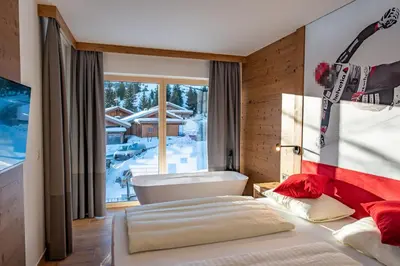 Ein Bett oder Betten in einem Zimmer der Unterkunft Chalet Königsleiten 148