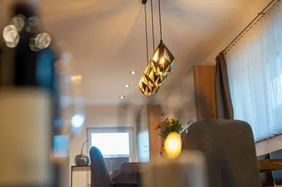 Ein Sitzbereich in der Unterkunft Apartment Waldherz