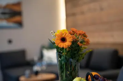 Ein Sitzbereich in der Unterkunft Apartment Waldherz