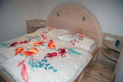 Ein Bett oder Betten in einem Zimmer der Unterkunft Am Waldrand