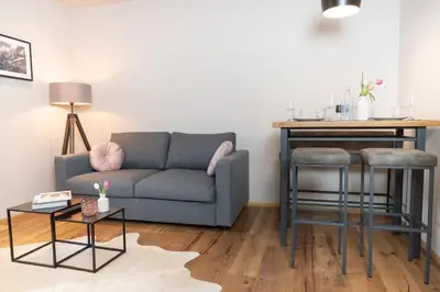 Ein Sitzbereich in der Unterkunft Going Living