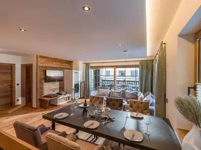 Ein Sitzbereich in der Unterkunft Bergliebe by Apartment Managers