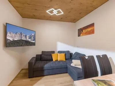 Ein Sitzbereich in der Unterkunft Appartement Stephanie