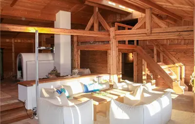 Ein Sitzbereich in der Unterkunft Ferienhaus In Stummerberg