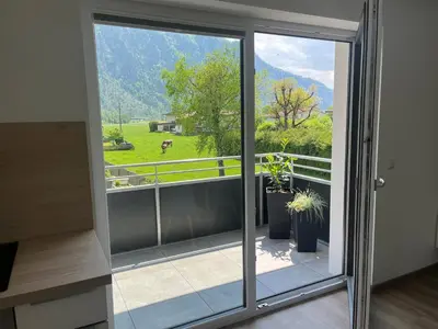 Ein allgemeiner Bergblick oder ein Berglick von der Ferienwohnung aus