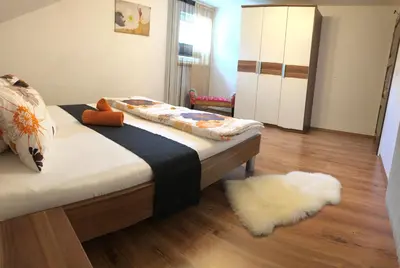 Ein Bett oder Betten in einem Zimmer der Unterkunft Landhaus Daum