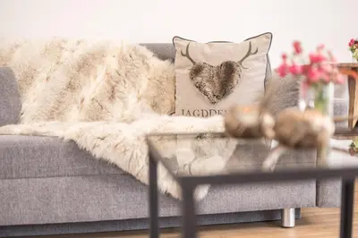 Ein Sitzbereich in der Unterkunft Zeit.Glück Appartements