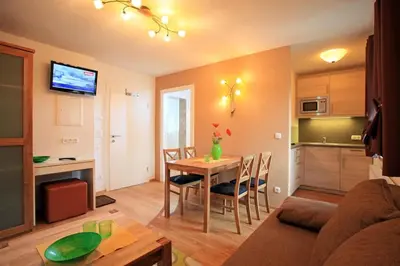 Küche/Küchenzeile in der Unterkunft Appartements - Haus Sieberer