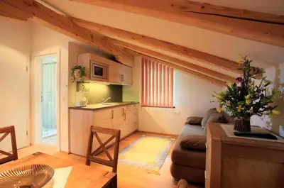 Küche/Küchenzeile in der Unterkunft Appartements - Haus Sieberer