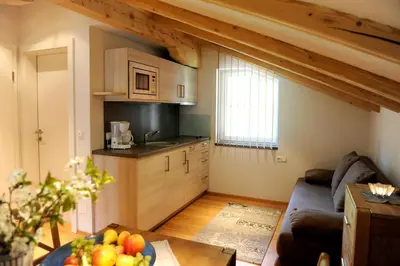 Küche/Küchenzeile in der Unterkunft Appartements - Haus Sieberer