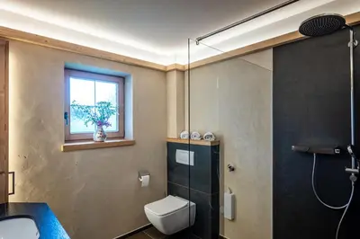 Ein Badezimmer in der Unterkunft Schwaiger Alpen-Ferienwohnung auf 1800m