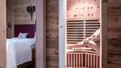 Ein Bett oder Betten in einem Zimmer der Unterkunft Schwaiger Alpen-Ferienwohnung auf 1800m