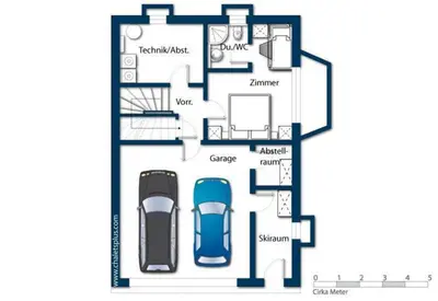 Grundriss der Unterkunft Grünerstein Chalet Jungbrunnen
